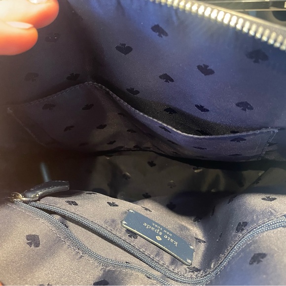 Kate Spade Payton Dome Medium Purse : Navy Dot - Picture 3 of 7